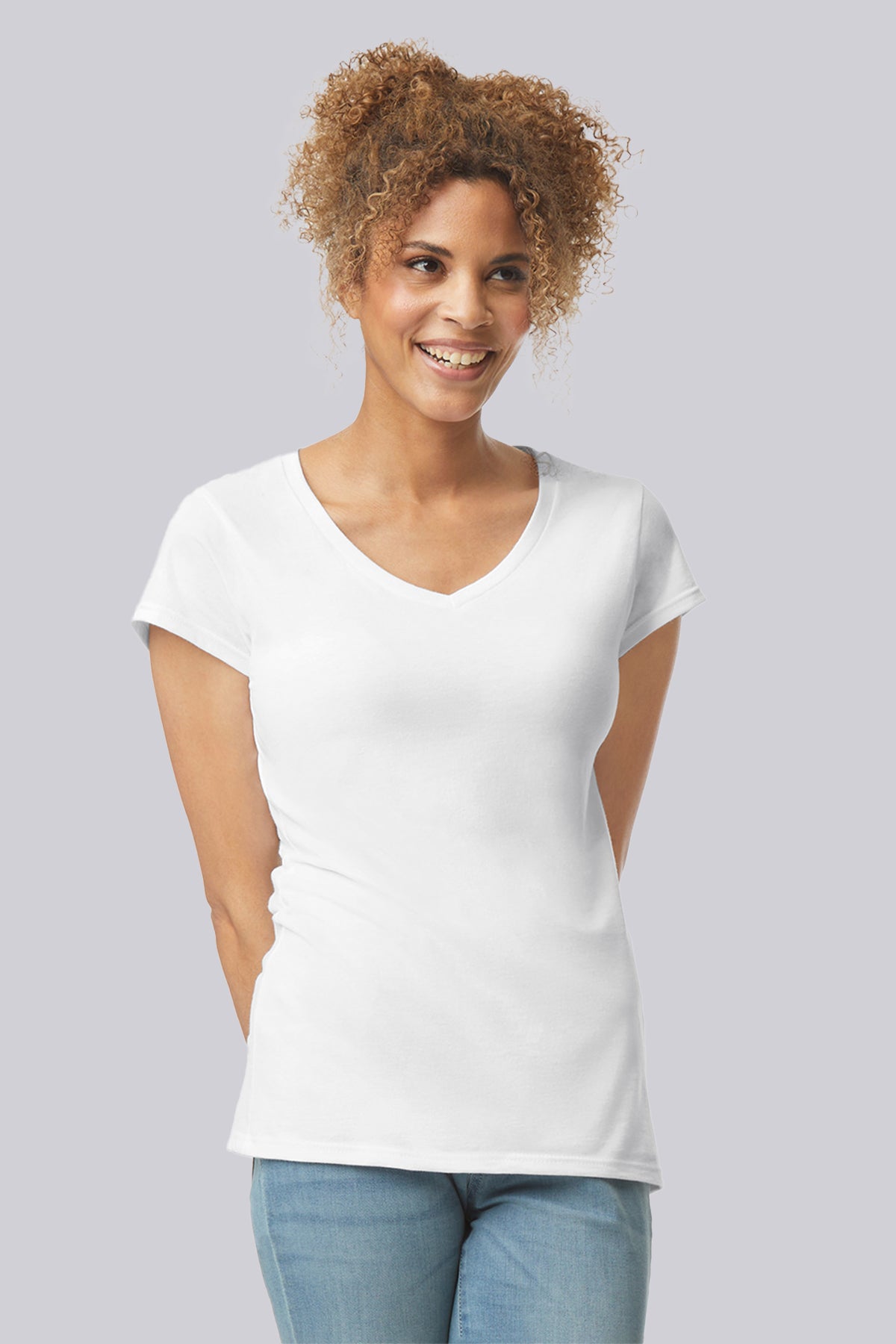 Gildan Ladies Softstyle V Neck T-Shirt