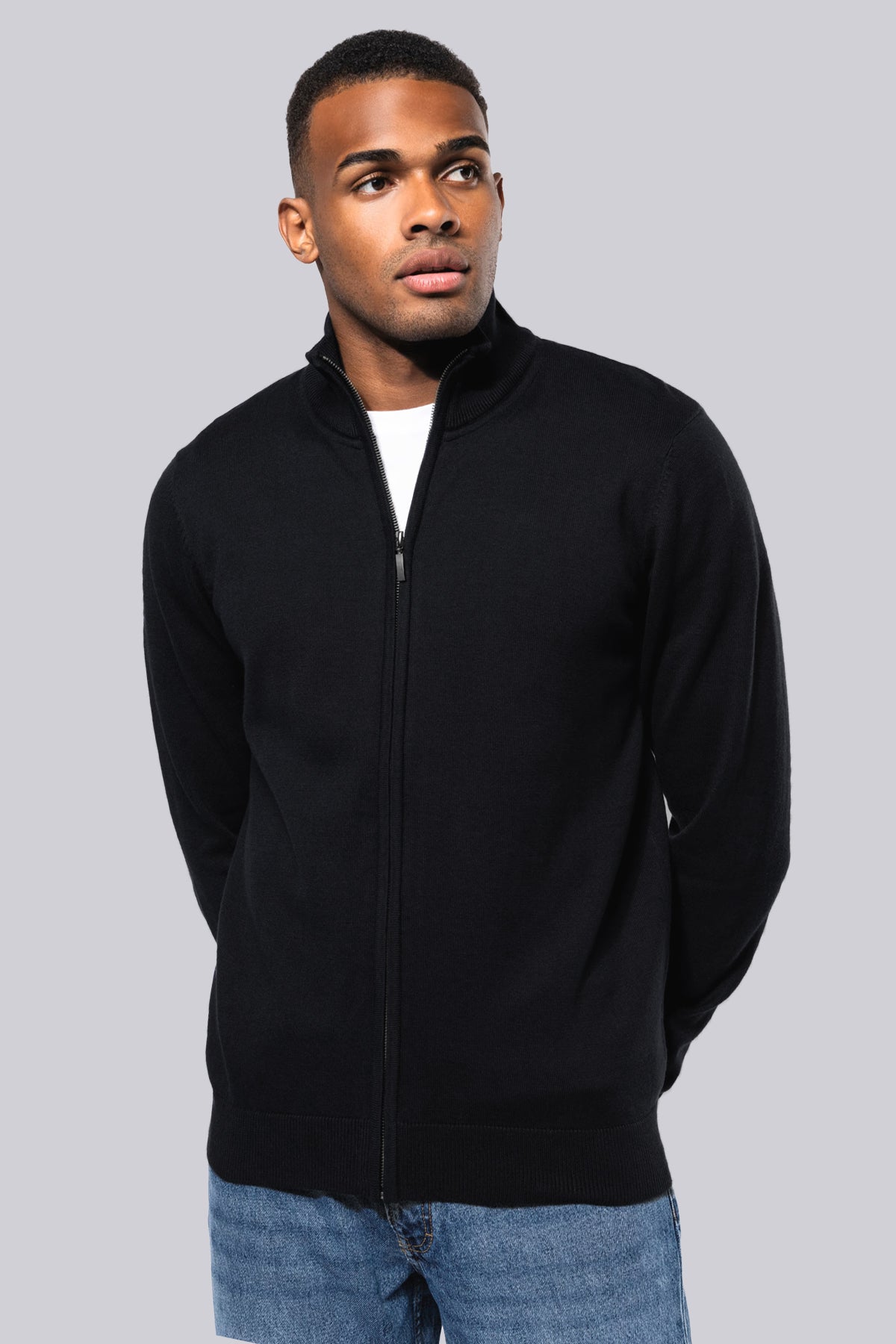 Kariban Mens Zipped Sweater