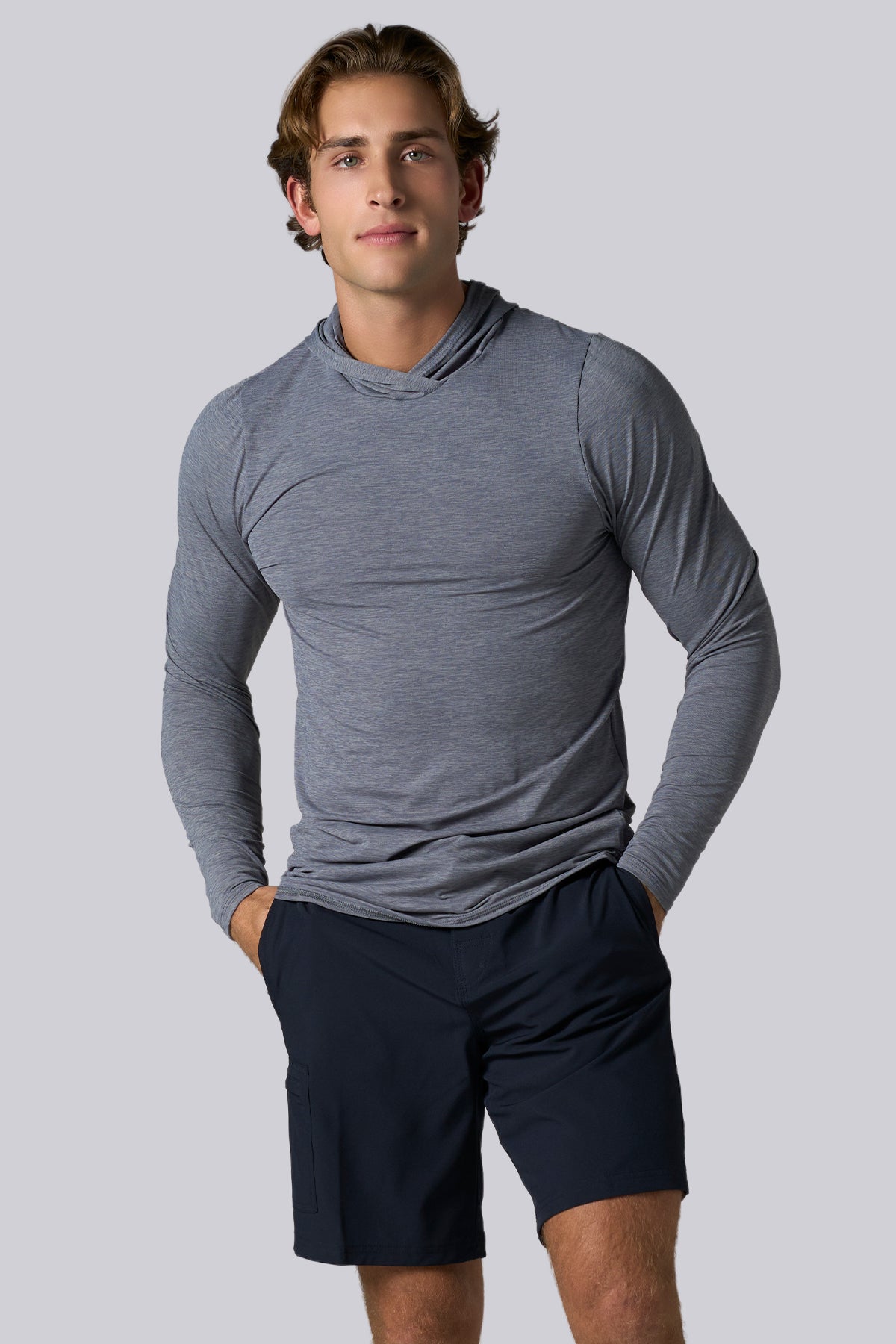 Liquid Men's 5 Flex Hooded Sun Shirt