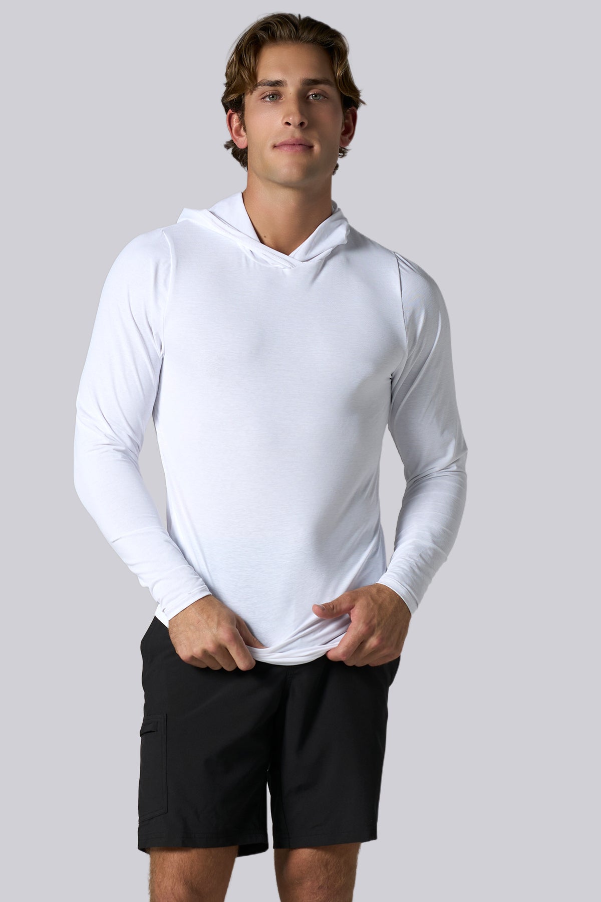 Liquid Men's 5 Flex Hooded Sun Shirt