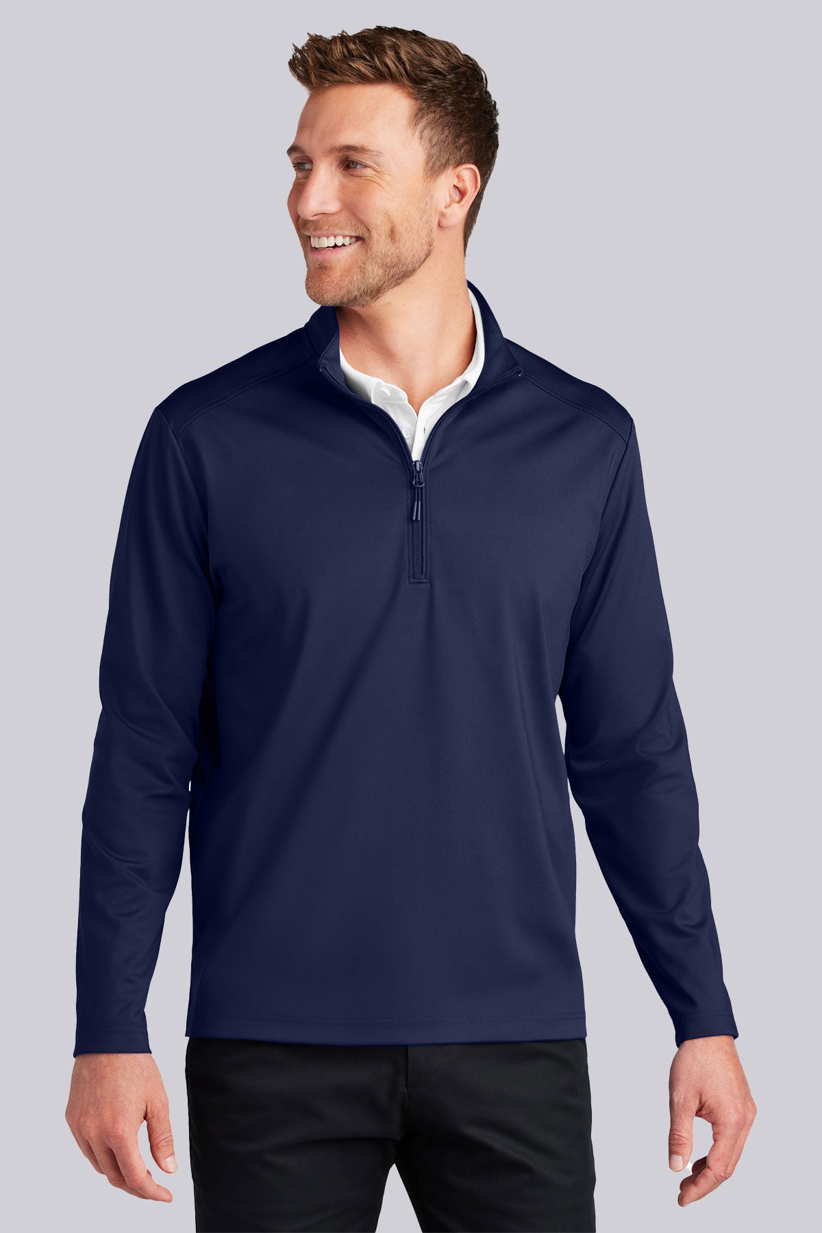 Port Authority Mens C-FREE Double Knit 1/4-Zip
