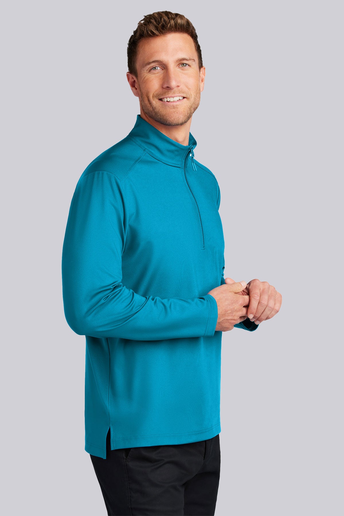 Port Authority Mens C-FREE Double Knit 1/4-Zip