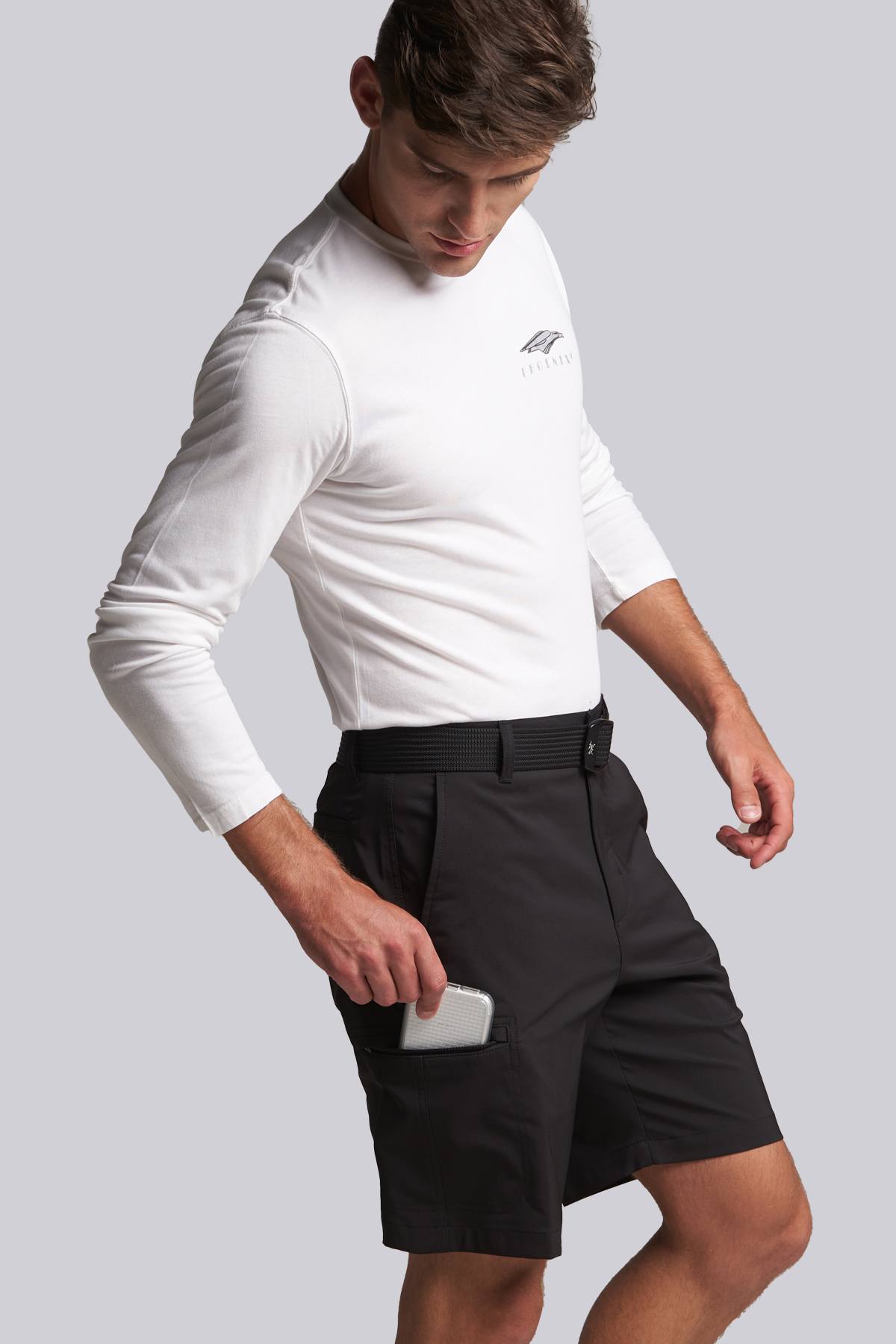 Performance Cargo Shorts with Zip Pocket