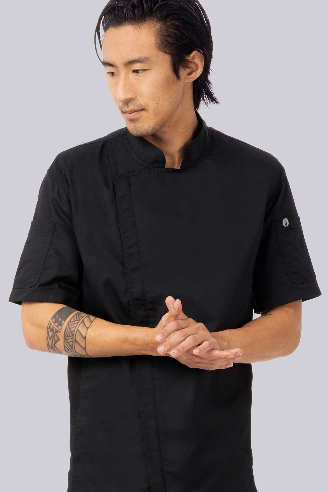 Chef Works Mens Springfield Short Sleeve Chef Coat