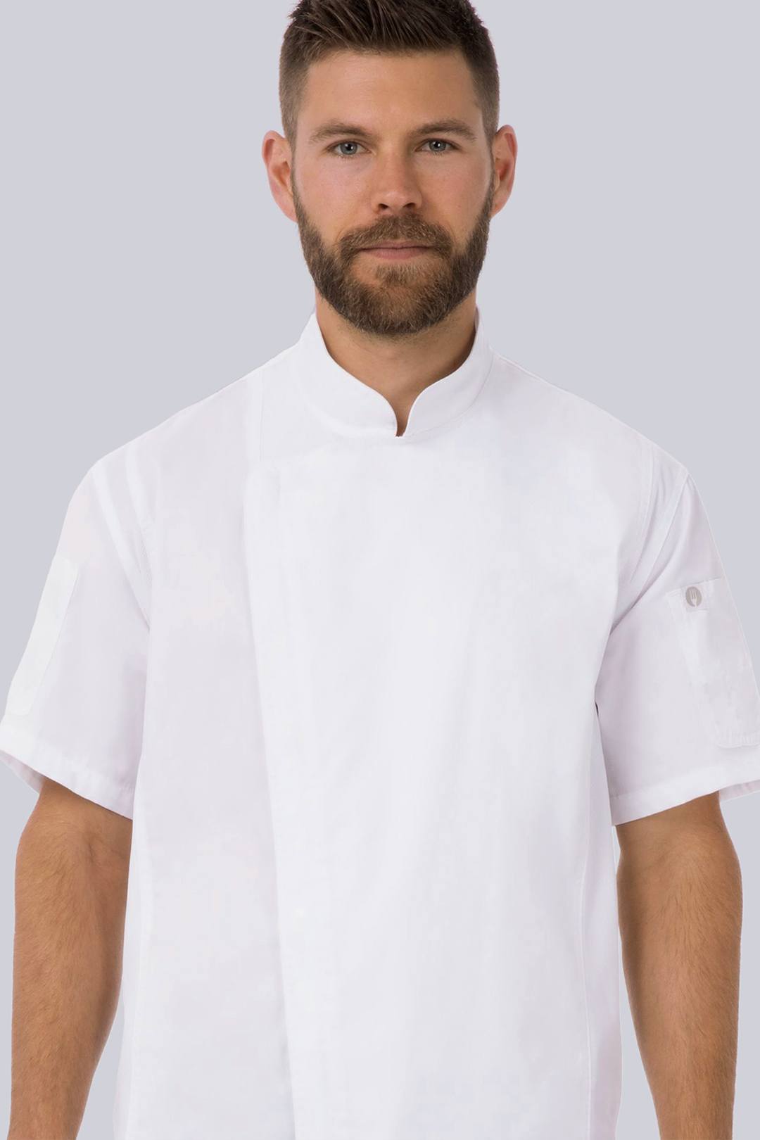 Chef Works Mens Springfield Short Sleeve Chef Coat