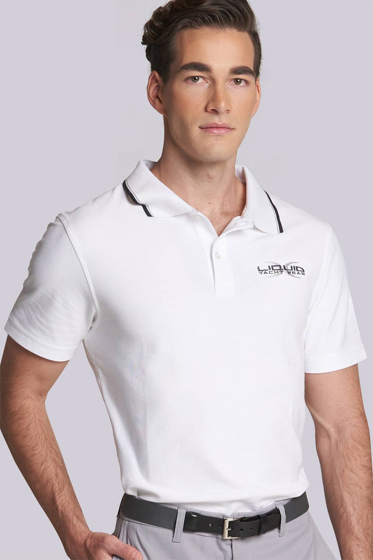 Mens Coolmax Polo With Trim