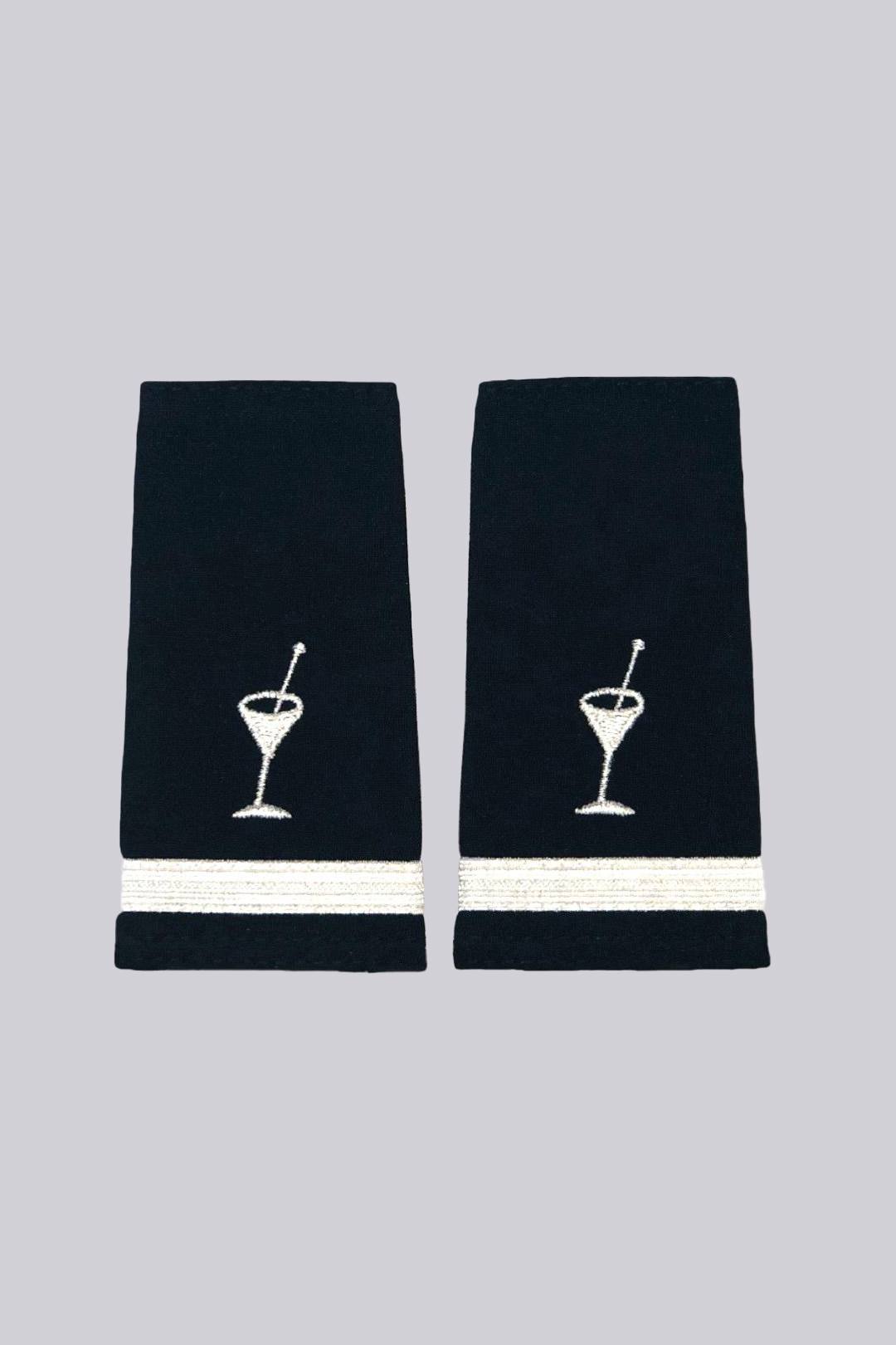 Martini Epaulet Silver One Stripe