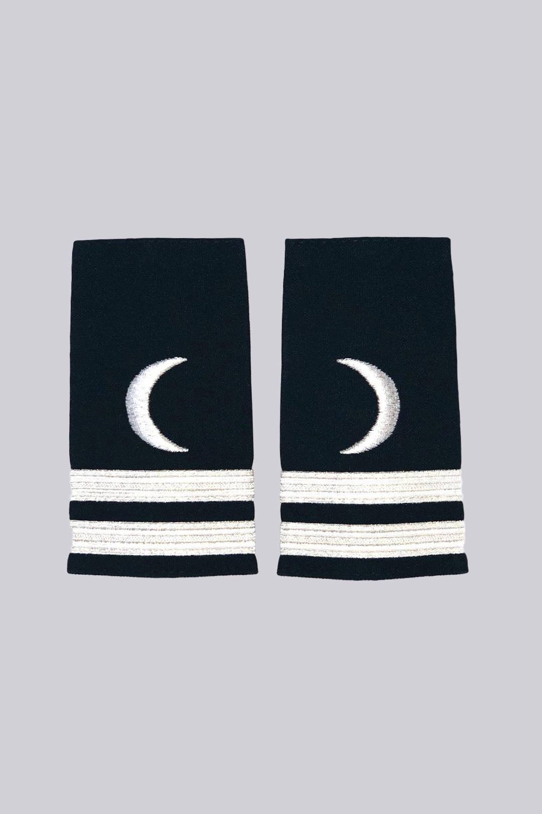Second Stewardess Epaulet Silver Two Stripes
